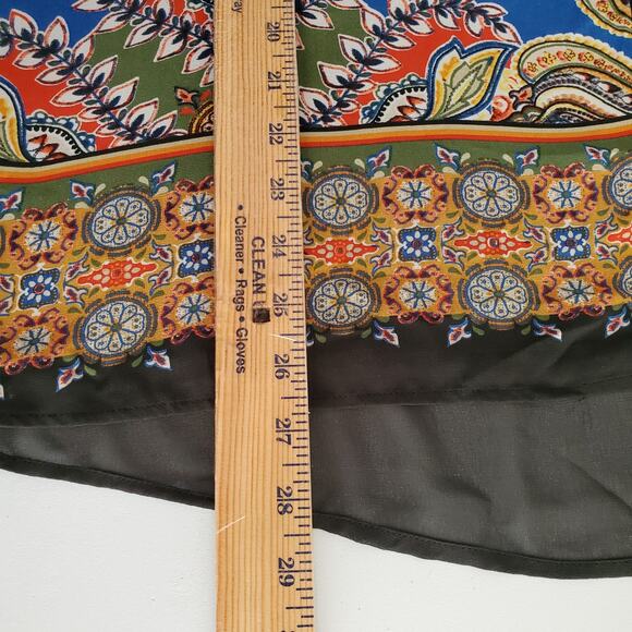 Women Boho Tassel Sleeveless Top Blouse XL Floral Colorful Casual Career Artsy - Picture 6 of 9